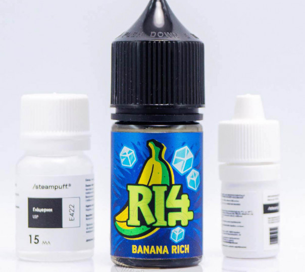 Рідина 3Ger RI4 Salt Banana Rich 30ml 50mg зі смаком банана з холодком (набір компонентів)