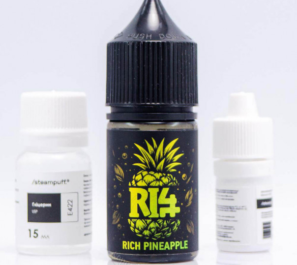 Рідина 3Ger RI4 Salt Pineapple Rich 30ml 50mg зі смаком ананасу з холодком (набір компонентів)