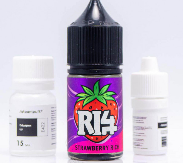 Жидкость 3Ger RI4 Salt Strawberry Rich 30ml 50mg со вкусом клубники с холодком (набор компонентов)