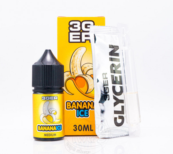 Рідина 3Ger Salt Banana Ice 30ml 30mg зі смаком банана з холодком (набір компонентів) Рідина 3Ger Salt Banana Ice 30ml 30mg зі смаком банана з холодком (набір компонентів)