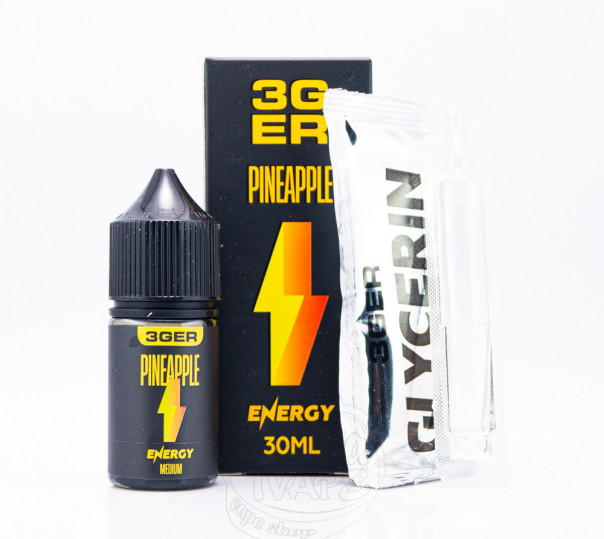 Рідина 3Ger Salt Pineapple Energy 30ml 30mg зі смаком ананасового енергетика (набір компонентів) Рідина 3Ger Salt Pineapple Energy 30ml 30mg зі смаком ананасового енергетика (набір компонентів)
