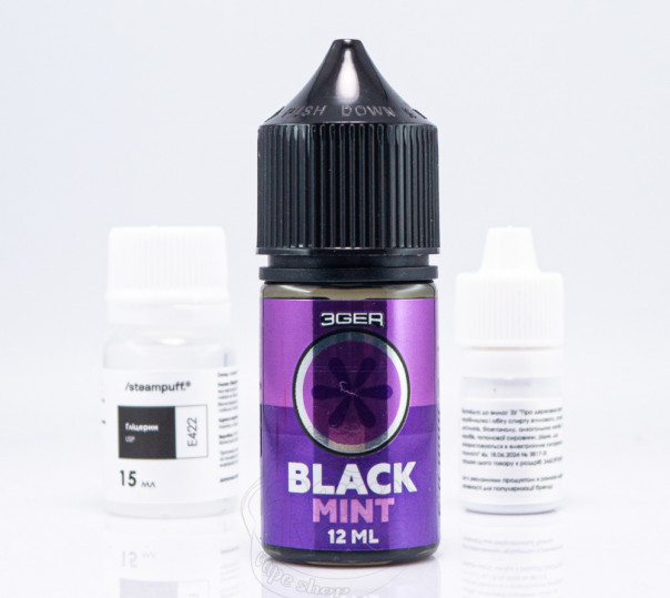 Жидкость 3Ger Salt Black Mint 30ml 30mg со вкусом смородины с ментолом (набор компонентов)