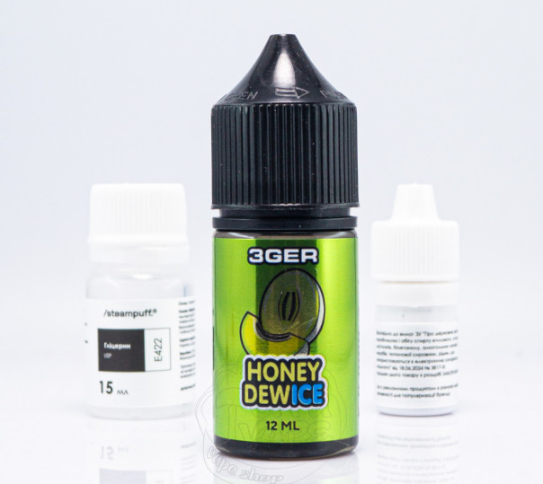 Рідина 3Ger Salt Honeydew Ice 30ml 30mg зі смаком дині з холодком (набір компонентів)