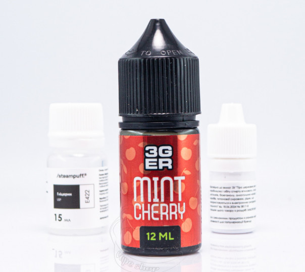 Рідина 3Ger Salt Mint Cherry 30ml 30mg зі смаком вишні з м'ятою (набір компонентів)