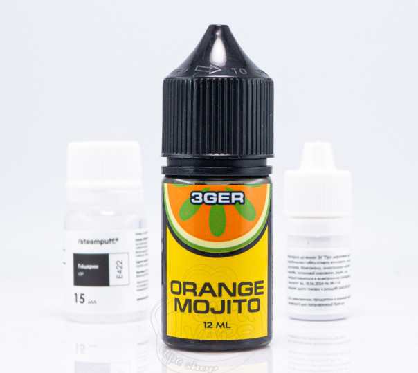 Рідина 3Ger Salt Orange Mojito 30ml 30mg зі смаком апельсинового мохіто (набір компонентів)