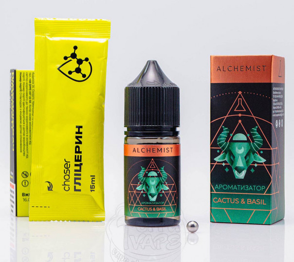 Рідина Alchemist Salt Cactus Basil 30ml 50mg зі смаком кактуса (набір компонентів)