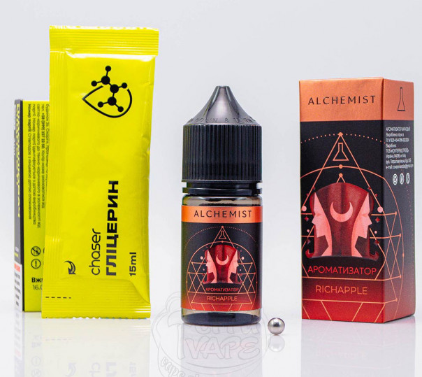 Жидкость Alchemist Salt RichApple 30ml 50mg со вкусом яблока (набор компонентов)