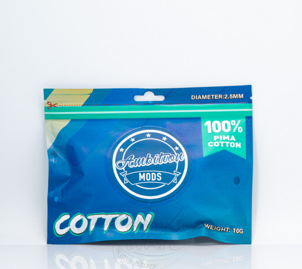 Вата для вейпа Ambition Mods Cotton (3mm/2.5mm) Вата для вейпа Ambition Mods Cotton (3mm/2.5mm)