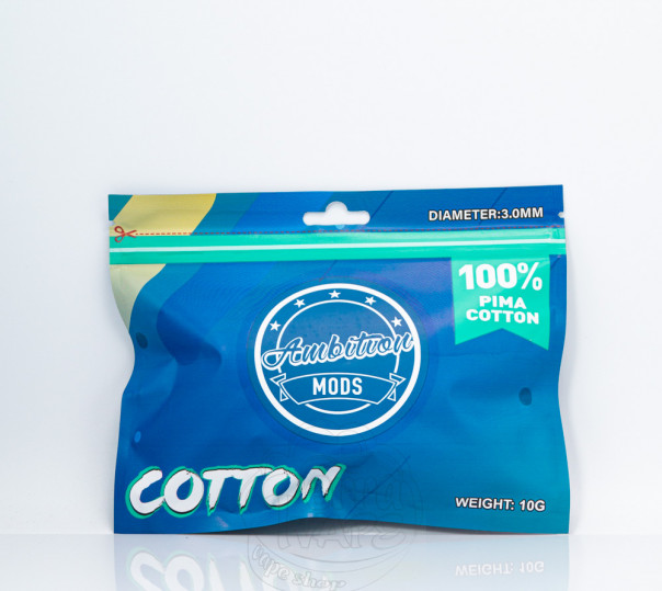 Вата для вейпа Ambition Mods Cotton (3mm/2.5mm) Вата для вейпа Ambition Mods Cotton (3mm/2.5mm)