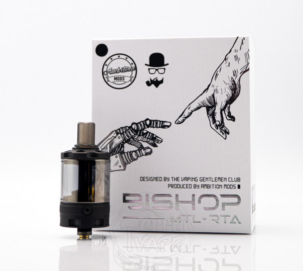 Ambition Mods Bishop MTL RTA 4ml Обслуговуваний бак Ambition Mods Bishop MTL RTA 4ml Обслуговуваний бак