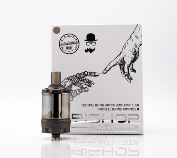 Ambition Mods Bishop MTL RTA 4ml Обслуговуваний бак Ambition Mods Bishop MTL RTA 4ml Обслуговуваний бак