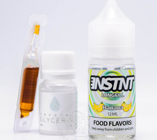 Рідина INSTNT Salt Banana 30ml 50mg зі смаком банана (набір компонентів)