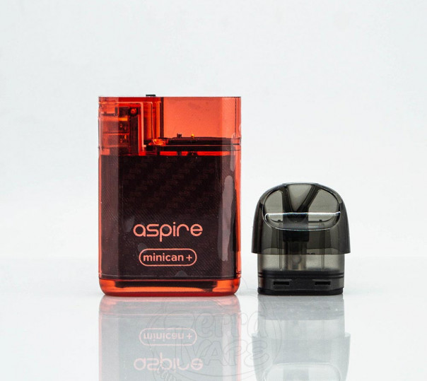 Aspire Minican Plus Pod System Kit 850mAh Semitransparent Red Багаторазова POD система Aspire Minican Plus Pod System Kit 850mAh Semitransparent Red Багаторазова POD система