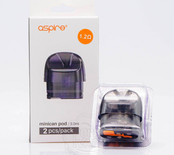 Картридж Aspire Minican Pod Cartridge 1.2 Ом для многоразовой POD системы Minican, 2, Plus, 3, 3 Pro, 4, 4 Plus