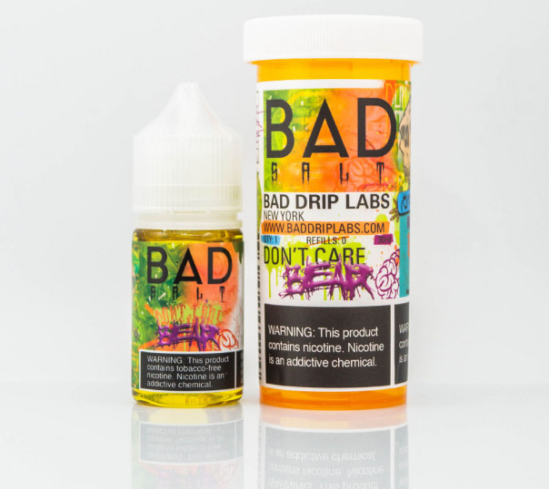 Жидкость Bad Drip Salt Don't Care Bear 30ml 25mg на солевом никотине со вкусом фруктовых желейных мишек Жидкость Bad Drip Salt Don't Care Bear 30ml 25mg на солевом никотине со вкусом фруктовых желейных мишек