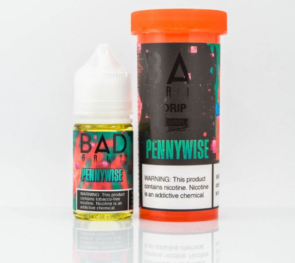 Рідина Bad Drip Salt Pennywise 30ml 25mg на сольовому нікотині зі смаком кавуново-полуничної жуйки