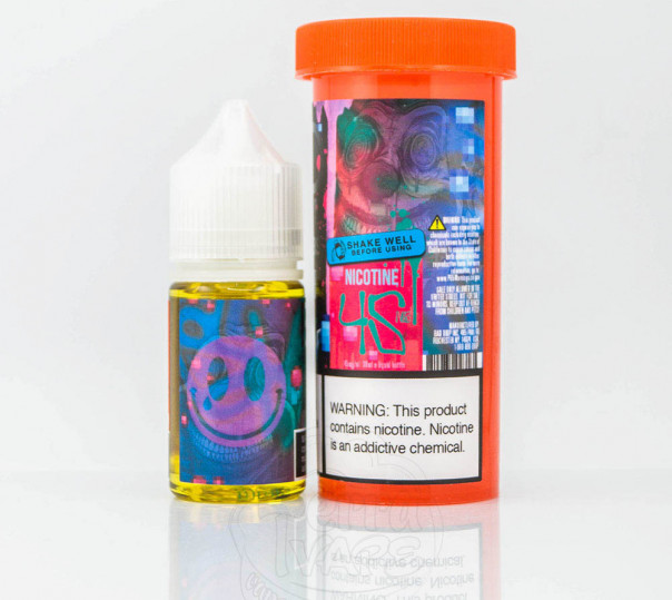 Рідина Bad Drip Salt Pennywise Iced Out 30ml 25mg на сольовому нікотині зі смаком кавуново-полуничної жуйки з ментолом Рідина Bad Drip Salt Pennywise Iced Out 30ml 25mg на сольовому нікотині зі смаком кавуново-полуничної жуйки з ментолом