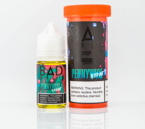 Рідина Bad Drip Salt Pennywise Iced Out 30ml 45mg на сольовому нікотині зі смаком кавуново-полуничної жуйки з ментолом