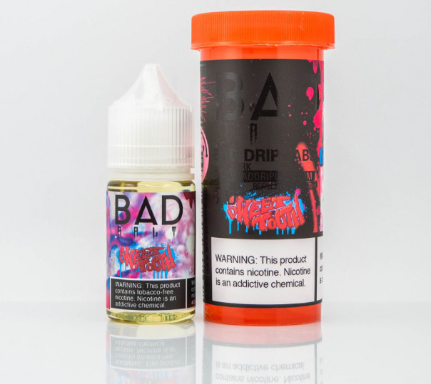 Рідина Bad Drip Salt Sweet Tooth 30ml 45mg на сольовому нікотині зі смаком малинової цукрової вати