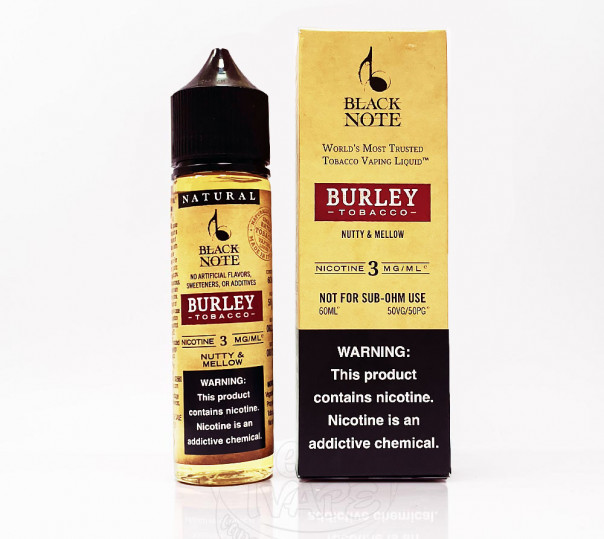 Рідина Black Note Organic Burley 60ml 3mg на органічному нікотині