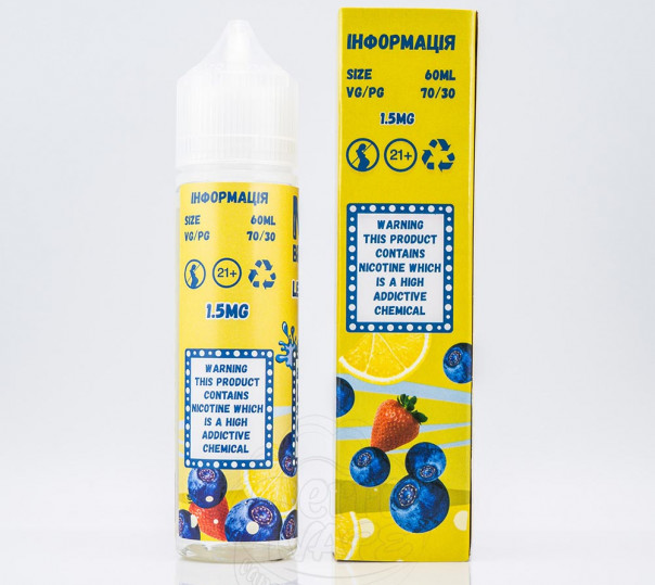 Рідина Mad Breakfast Organic Lemonade 60ml 1.5mg на органічному нікотині зі смаком чорничного лимонаду Рідина Mad Breakfast Organic Lemonade 60ml 1.5mg на органічному нікотині зі смаком чорничного лимонаду