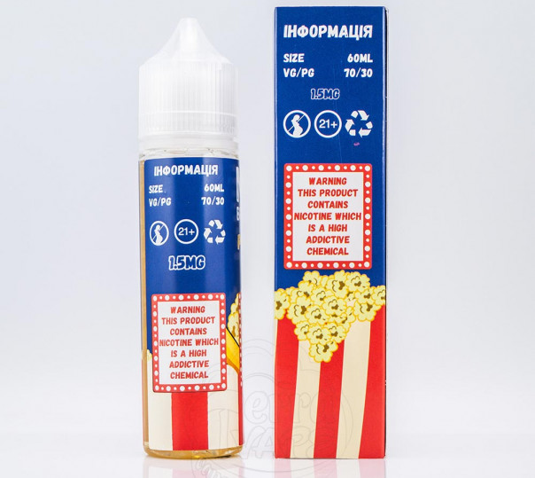 Рідина Mad Breakfast Organic Popcorn 60ml 0mg без нікотину зі смаком попкорна Рідина Mad Breakfast Organic Popcorn 60ml 0mg без нікотину зі смаком попкорна