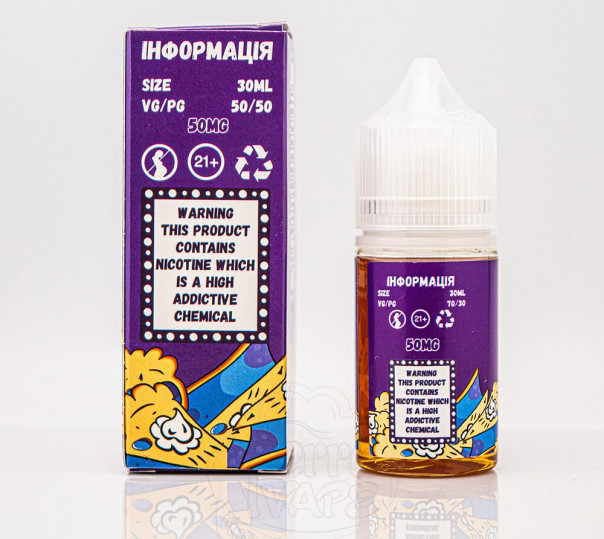 Рідина Mad Breakfast Salt Blueberry Pie 30ml 65mg на сольовому нікотині зі смаком чорничного пирога Рідина Mad Breakfast Salt Blueberry Pie 30ml 65mg на сольовому нікотині зі смаком чорничного пирога