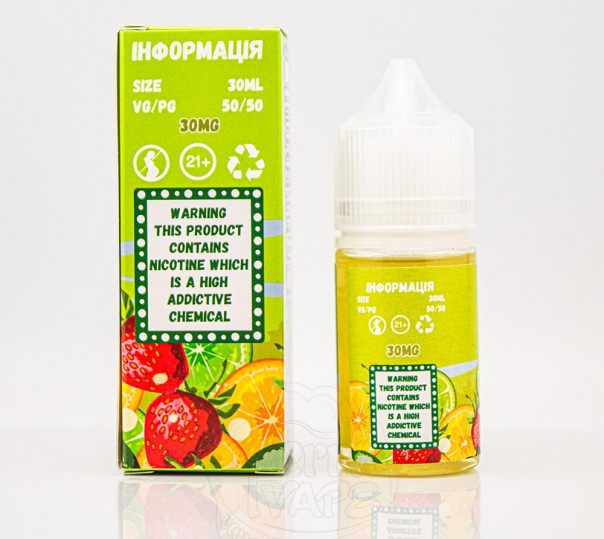 Жидкость Mad Breakfast Salt Squash 30ml 65mg на солевом никотине со вкусом цитрусового лимонада Жидкость Mad Breakfast Salt Squash 30ml 65mg на солевом никотине со вкусом цитрусового лимонада