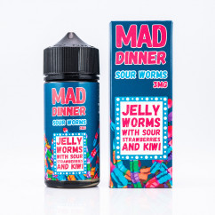 Mad Dinner Organic Sour Worms 100ml 3mg