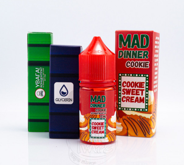 Жидкость Mad Dinner Salt Cookie 30ml 30mg со вкусом печенья (набор компонентов)