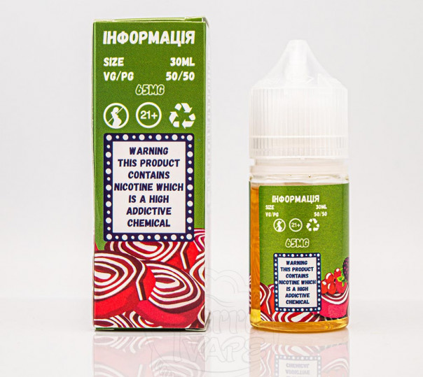 Жидкость Mad Dinner Salt Marmalade 30ml 65mg на солевом никотине со вкусом мармелада Жидкость Mad Dinner Salt Marmalade 30ml 65mg на солевом никотине со вкусом мармелада