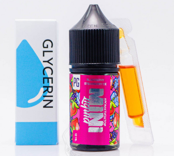 Рідина Mini Liquid Salt Blackberry Strawberry Ice 30ml 50mg зі смаком чорниці та полуниці з холодком (набір компонентів)