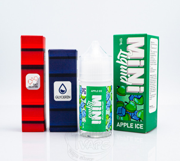 Рідина Mini Liquid Salt Apple Ice 30ml 50mg зі смаком яблука з холодком (набір компонентів)
