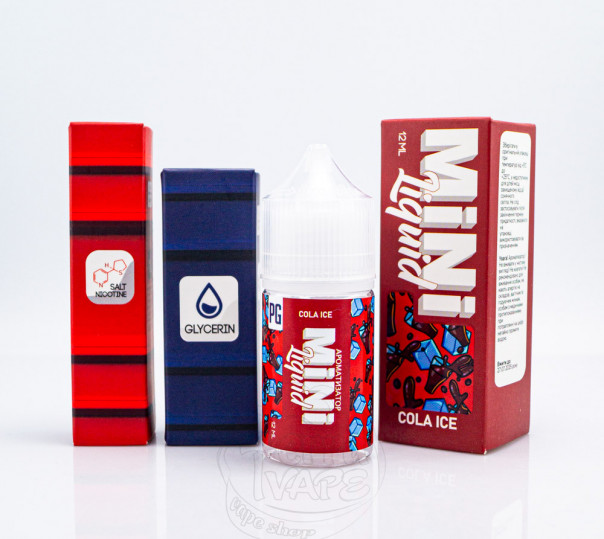 Рідина Mini Liquid Salt Cola Ice 30ml 30mg зі смаком кока-коли з льодом (набір компонентів)