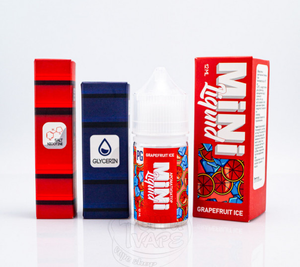 Рідина Mini Liquid Salt Grapefruit Ice 30ml 30mg зі смаком грейпфрута з холодком (набір компонентів)