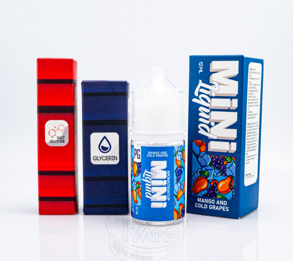Рідина Mini Liquid Salt Mango And Cold Grapes 30ml 30mg зі смаком манго і винограду з холодком (набір компонентів)