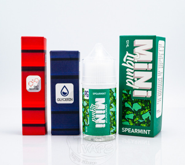 Рідина Mini Liquid Salt Spearmint 30ml 50mg зі смаком м'яти (набір компонентів)