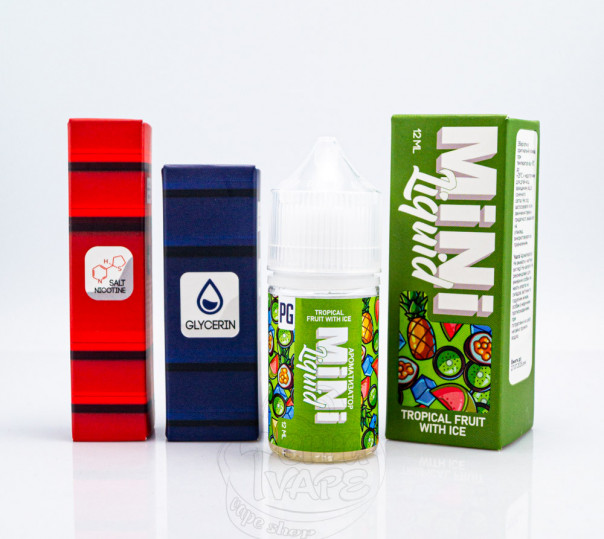 Рідина Mini Liquid Salt Tropical Fruit With Ice 30ml 50mg зі смаком тропічних фруктів з холодком (набір компонентів)
