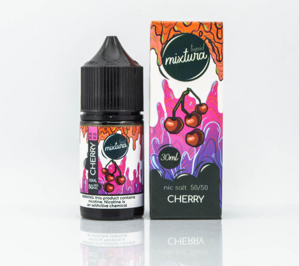 Рідина Mixtura Salt Cherry 30ml 30mg на сольовому нікотині зі смаком вишні