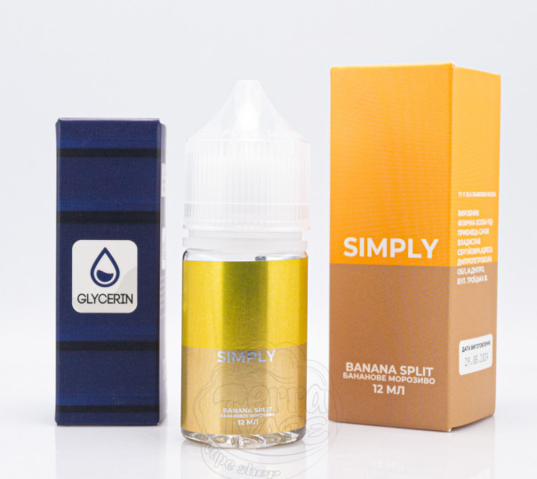 Жидкость Simply Salt Banana Split 30ml 30mg со вкусом бананового мороженого (набор компонентов)