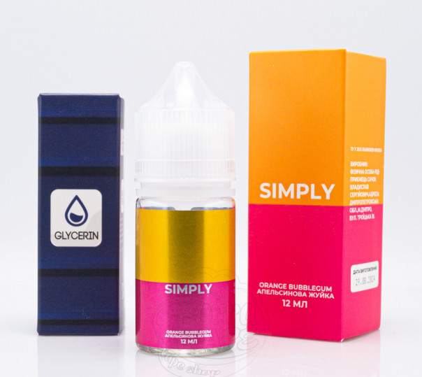 Рідина Simply Salt Orange Bubblegum 30ml 50mg зі смаком апельсинової жуйки (набір компонентів)