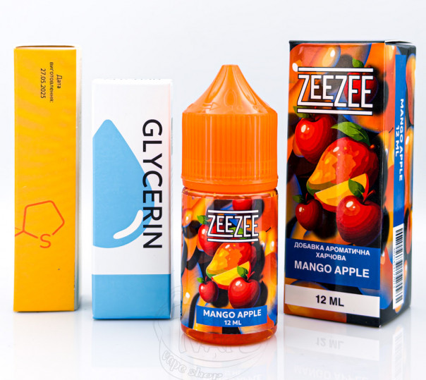 Жидкость ZeeZee Salt Mango Apple 30ml 50mg со вкусом манго с яблоком (набор компонентов)