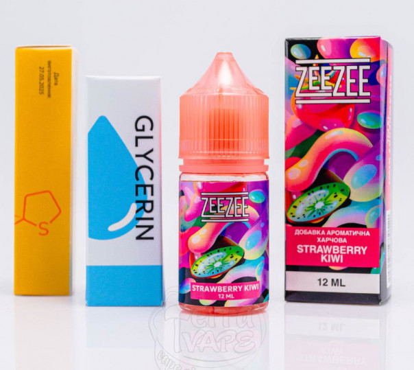 Рідина ZeeZee Salt Strawberry Kiwi 30ml 50mg зі смаком полуниці та ківі (набір компонентів)