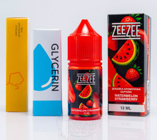 Рідина ZeeZee Salt Watermelon Strawberry 30ml 50mg зі смаком кавуна та полуниці (набір компонентів)