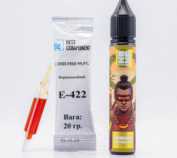 Рідина Blizz Essence Salt Strawberry Banana 30ml 65mg зі смаком полуниці та банану (набір компонентів)