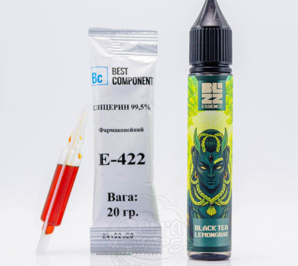 Жидкость Blizz Essence Salt Black Tea Lemongrass 30ml 65mg со вкусом черного чая и лемонграсса (набор компонентов)