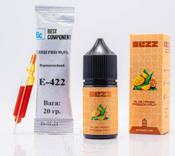 Рідина Blizz Intense Salt Aloe Mango Passion Fruit 30ml 50mg зі смаком алое, манго та маракуї (набір компонентів)