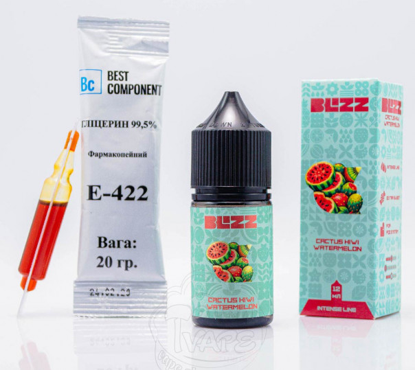 ЖидкостьBlizz Intense Salt Cactus Kiwi Watermelon 30ml 50mg со вкусом кактуса, киви и арбуза (набор компонентов)
