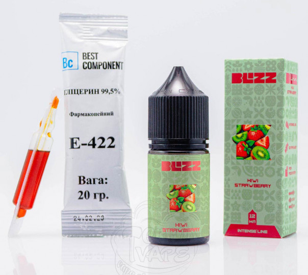 Рідина Blizz Intense Salt Kiwi Strawberry 30ml 50mg зі смаком ківі та полуниці (набір компонентів)
