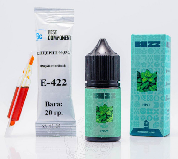Рідина Blizz Intense Salt Mint 30ml 65mg зі смаком м'яти (набір компонентів)